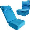 Hot Tub Booster Seat for Adults, Adjustable 3 Heights up to 8.7", Backrest and Removable Bath Pillow, Thickened Bathtub Cushion3D Air Mesh Hot Tub Accessories Full Body Support for Back Pain Relief