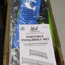Portable Pickleball Net, Regulation Size 22FT and 11FT Half Court 2-in-1 Pickle Ball Net with 2 Pickleballs and Carry Bag for Driveway, Backyard, Street, Weather Resistance Steady Steel Frame