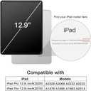 JETech Case for iPad Pro 12.9-Inch (2020/2018 Model, 4th/3rd Generation), Compatible with Pencil, Cover Auto Wake/Sleep (Black)