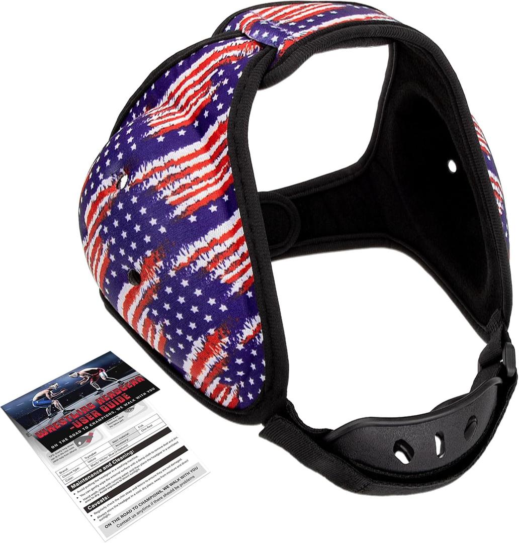 Trymaker Wrestling Headgear, Head Gear with Chin Cup, Sorf Ear Guard for Men, MMA, Jiu-Jitsu (for Users Aged 12+) (L (21 1/4" - 25 1/4"))