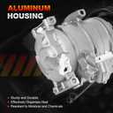 Air Conditioner AC Compressor Compatible with Acura MDX 2007-2013, ZDX 2010-2013 & Honda Odyssey 2008-2017, Pilot 2008-2015, Ridgeline 2009-2014, w/One Plug, Replacement for AC System
