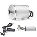 Electric Brushless DC Motor Complete Kit, 48V 2000W 4300RPM High Speed Motor, with 33A 15 Mosfet Controller, Power Display LCD Throttle, Electric Scooter Bicycle Motorcycle Mid Drive Motor, DIY Part