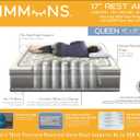 Simmons Rest Aire Mattress Air Bed with Side Built-in Pump and Soft Velveteen Topper: Queen