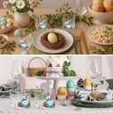 Havawish Easter Votive Candle Holders Set of 2, Bunny Candle Holder Rabbit Glass Square Votive Tealight Candles Holders Bulk for Easter Spring Table Centerpiece Decor Home Decoration