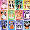 24 Pcs Dog Make A Face Stickers for Kids - Make Your Own Sticker Sheets - Kids Party Favor Supplies Craft Gifts - Boys Girls Party Activities