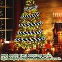 32.8ft Halloween Sandworm Tree Garland Decoration Halloween Nightmare Spooky Black White Striped Ornaments Sandworm Christmas Tree Decoration for Indoor Xmas Holiday Festive Party