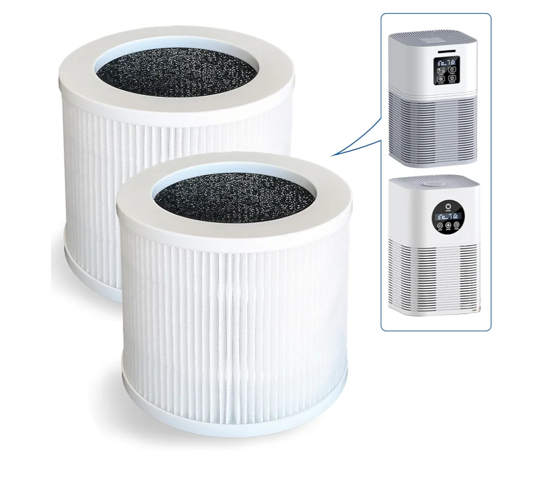 A1 Replacement Filter, Compatible with Vewior A1 Air Purifier HQSC-50, HQKJ-80 and AMEIFU AP01W, KOIOS HQKJ-50 Air Purifier, 3-in-1 True HEPA Replacement, H13 True HEPA fILTER, 2-PACK