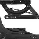 Futon Hinges, Adjustable Spring Mechanism Replacement Spring Hinge for Most Foldable Sofas, Hevy Duty Steel Sofa Bed Futon Hinge Hardware, Easy Couch to Bed Conversion