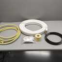 TAUROX 10FT Mini Split Line Set 1/4" & 3/8" O.D Copper Pipes Tubing and 3/8" White Thickened PE Insulation Coil, for Mini Split Air Conditioning or Heating Pump Equipment and HVAC with Flared Nuts.