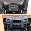 Front Fascia for Polaris Ranger Midsize 570 500 ETX EV 2016-2022 Accessories, Black Combined Front Lower Mesh Grille Bumper Brush Guard for Ranger Mid Size 570 500, Replace #5451005-070