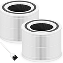 Core 300 Replacement Filter for LEVOIT Core 300 Core 300P Core 300S Core 300SP Vortex Air Air Purifier, 3in1 HighEfficiency Activated Carbon, Core 300RF, 2 Pack, White