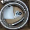 Garden Leader Hose 5ft x 5/8" ID, Short Garden Hose, EPDM Rubber Core with 304 Stainless Steel Braided Layer Water Hose, 3/4 GHT Dual Female Fittings, Heavy Duty, No Kink, Flexible,1500 Burst PSI