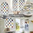 6 x Window Privacy Film Frosted Glass Window Sticker Window Film Static Glass Cling Tint Non-Adhesive for Home Door Decorative Frosting Cover 17.5 X 78.7 inch (Clear-colored Bricks)