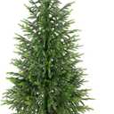 4ft Artificial Norfolk Pine Christmas Tree for Outdoor, 48in Real Touch Faux Norfolk Pine Christmas Tree with Black Pot for Indoor Outdoor Front Porch Home Xmas Decor