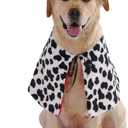 Littledropet Dalmatian Dog Halloween Costume with Black White Wig,Pet Cape Cloak Party Dress Up Outfit Funny Clothes for Small Medium Large Dogs (Black, Large(for Large Dog))