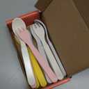 Shopwithgreen Bamboo Toddler Utensils Set, Baby Kids Toddler Spoons and Forks Set, BPA Free Reusable Cutlery Set| Dishwasher Safe, Child and Baby Self Feeding for Dinner, Dessert, Soup,10 Pack