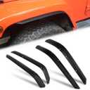 Front & Rear Fender Flares Compatible with 2007-2018 Jeep Wrangler JK JKU Unlimited, 4 PCS Off-Road Wheel Flares Liner