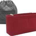Lckaey Felt Purse Organizer Insert for backpack insert organizer 2074claret-S (8.6*3.5*4.7in)