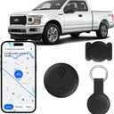 GPS Tracker for Vehicles, No Subscription or SIM Required, Hidden Vehicle Locator, Magnetic Waterproof, Accurate Tracking, 365-Day Battery Life, iOS Only (Black)