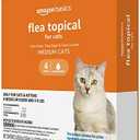 Amazon Basics PreventativeTopical Flea Treatment for Medium Cats (5-9 Pounds), 2 Count