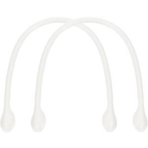 uxcell 2Pcs 24" Leather Purse Strap with Ear Shaped End Bag Handle Replacement for Purse Handbag Wallet - White