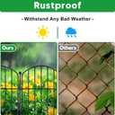 Decorative Garden Fence 17in (H) x25ft (L), Arched Rustproof Metal No Dig Fence for Dogs & Rabbit, Ornamental Animal Barrier for Flower Beds, Border Panels Fencing for Yard & Patio Outdoor Decor