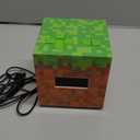 Paladone Minecraft Grass Block Digital Alarm Clock, Light Up Lamp Feature, Plays Official in Game Music, Bedroom Decor for Minecraft Gamers
