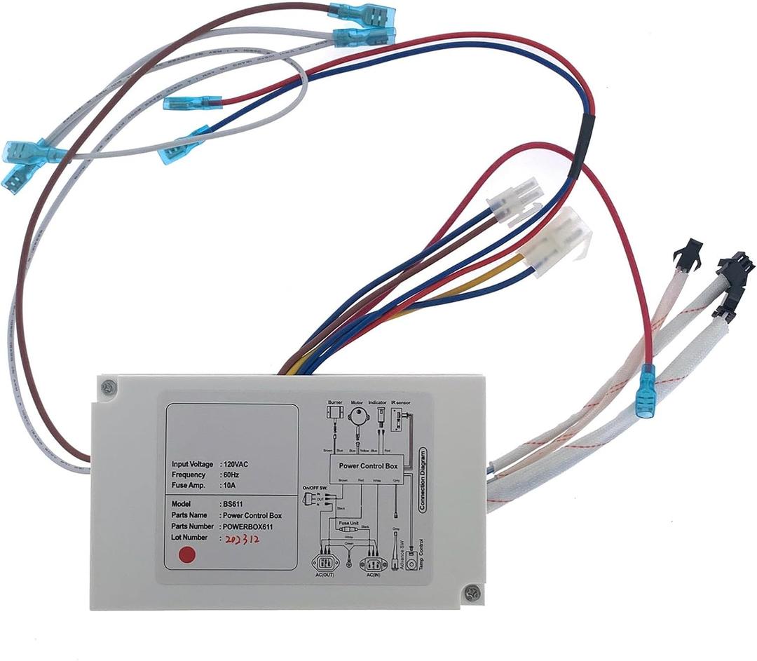 Smoker Replacement Power Control Box Assembly for Bradley BS611, BS815XLT