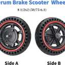 8.5'' Electric Scooter Replacement Wheel Solid Tire with Hub & Drum Brake | Specially designed for 8.5" DRUM BRAKE Escooter Fits VOLPAM Q1, MAXSHOT V1, V7, Joyhis: JS03, JS01, NAVIC T3, T5