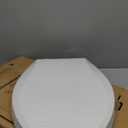 ELONGATED toilet seat risers for seniors, Slow Close, Elevated toilet seat, Heavy Duty, Never Loosen, Raised toilet seat elongated bowl, White(18.5)