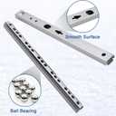 12 Inch Drawer Slides, Metal Drawer Slide, Small Drawer Rails, Ball Bearing Dual Direction Slide Track Rail, Pack of 2 (0.7 inch Wide)