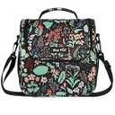 Hap Tim Lunch Box for Women & Men, Insulated Lunchbox for Adults, Reusable Lunch Bag for Work, Picnic or Travel, Black Floral (16050-BF)