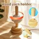 Large Wooden Yarn Bowl with Removable Holder & Lid | 2-in-1 Handmade Crochet and Knitting Yarn Organizer for Tangle-Free Crafting | Yarn Storage Box with Smooth Feed Holes