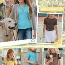 LessonZoo 3 Pack Girls Short Sleeve Slim Fit Tops, 3-Color Set, 11-12 Years