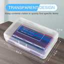 Sooez 3 Pack Pencil Case, Large Hard Pencil Box Bulk, Clear Crayon Box Marker Pen Organizer, Plastic Storage Container with Snap Lid, Stackable Art Craft Organizer Back to School Supplies, Clear