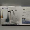 Moen Essie Spot Resist Stainless Pulldown Sprayer Kitchen Sink Faucet Set with Modern Pump Soap Dispenser, 87014SRS (Missing Soap Dispenser and a Couple Parts)