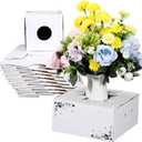 MotiMind 20 Pcs Cardboard Flower Delivery Boxes 8'' x 8'' x 4'' Vase Cases Florist Delivery Boxes for Bouquet Arrangements Florist Package Transport