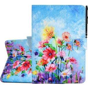 KEROM for Kindle Fire Max 11 Case (13th Generation, 2023 Release), Fire Max 11 Tablet Case, PU Leather Folio Folding Stand Cover for Fire 11 Tablet, Auto Wake/Sleep, Floral