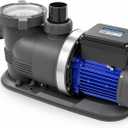 Aquastrong 2HP Above/In Ground Pool Pump High Flow Self Primming Swimming Single Speed Pool Pump, 8200GPH, 115V, Midnight Blue