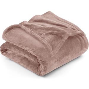 Utopia Bedding Fleece Blanket King Size Rose Pink 300GSM Luxury Anti-Static Fuzzy Soft Microfiber Bed Blanket (90x102 Inch)