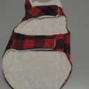 Malier Winter Coat for Dogs - Classic Plaid Fleece Cold Weather Jacket With Pocket, Windproof Warm Vest Clothes for Small Medium Large Dogs (Red, Medium)