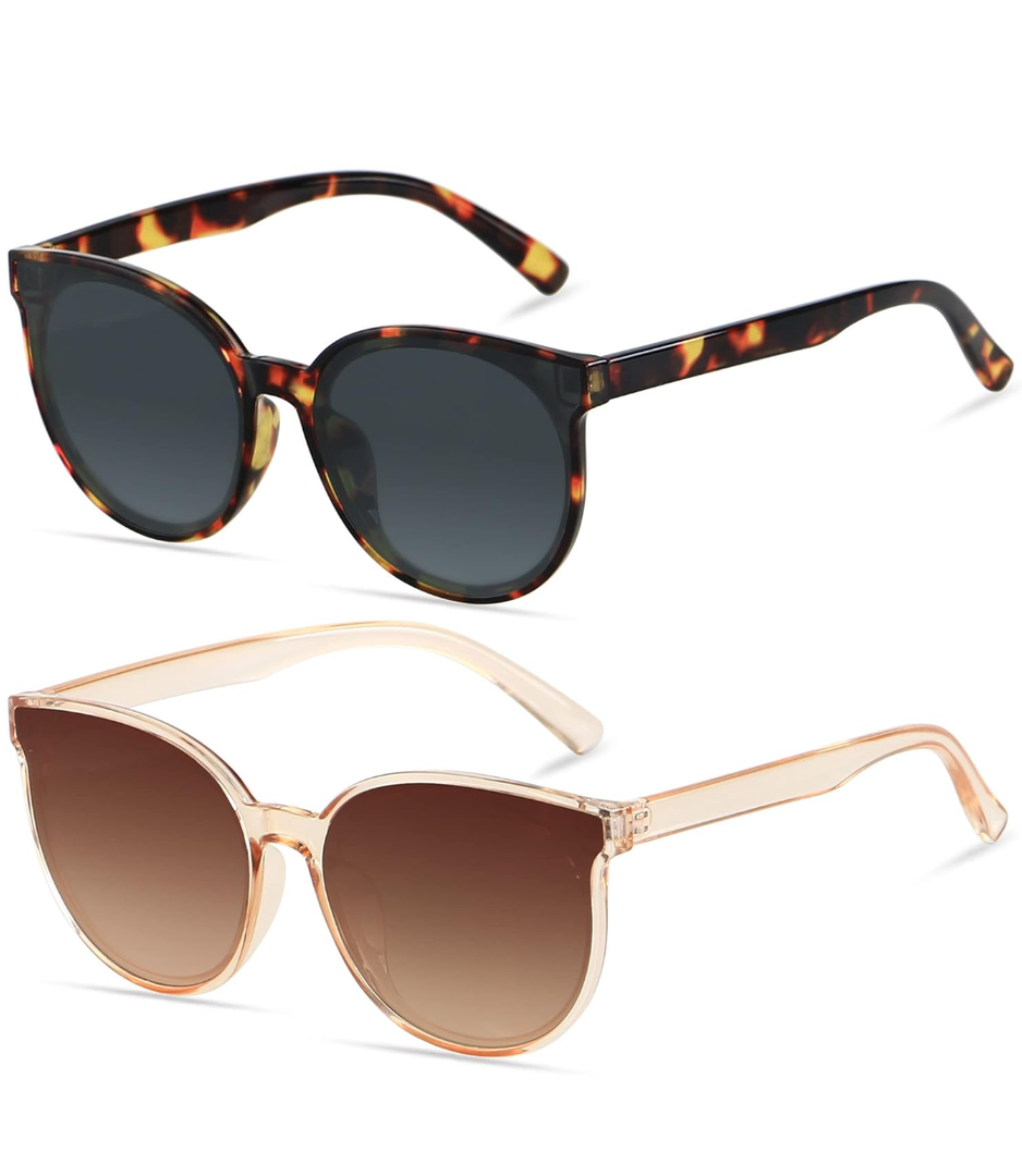 Livho Polarized Sunglasses, Retro & Oversized Shades for Women with Round Lenses