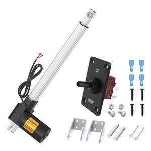 12v 12 Inch Stroke Electric Sctuator 12v Actuator Heavy Duty Linear Actuator 6000N 1320lb IP54 Waterproof with Switch