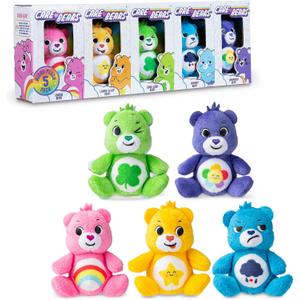 Micro Teenies - Care Bears 3" Micro Plush 5-Pack Treasure Box - Cheer, Laugh A-Lot, Good Luck, Grumpy and Harmony Bear