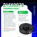 BlueStars 21560070 SRM Trimmer Head - Compatible with Echo Echomatic SRM210 SRM225 SRM230 SRM235 SRM2100 Straight Shaft Trimmers - Replaces 21560050 200095200 Weed Wacker Head with 0.095" Line