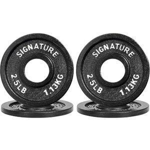 Fitvids Deep Dish 2-Inch Olympic Cast Iron Weight Plates with E-Coating (Black)