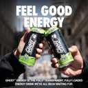 GHOST Energy Drink - 12-Pack, Electric Limeade, 16oz Cans - Energy & Focus & No Artificial Colors - 200mg of Natural Caffeine, L-Carnitine & Taurine - Gluten-Free & Vegan (EXP 04/01/27)