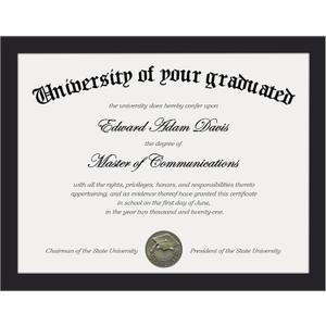 upsimples Certificate Frame with Clear Plexiglass, 8.5 by 11 Picture Diploma Document Degree Frames for Wall and Tabletop, Black, 1 Pack