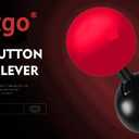 Car One-Touch Start Button with Push-to-Start Rocker Lever, Engine Start/Stop Joystick, Funny Car Ignition Button Cover Decorations Cool Car Accessories (Red)