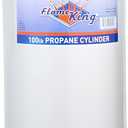 Flame King 100LB (23 Gal) Steel Propane Tank Cylinder with POL Valve and Collar, Great for Mixed Heating Systems, Home fireplaces, Dryers and Grills